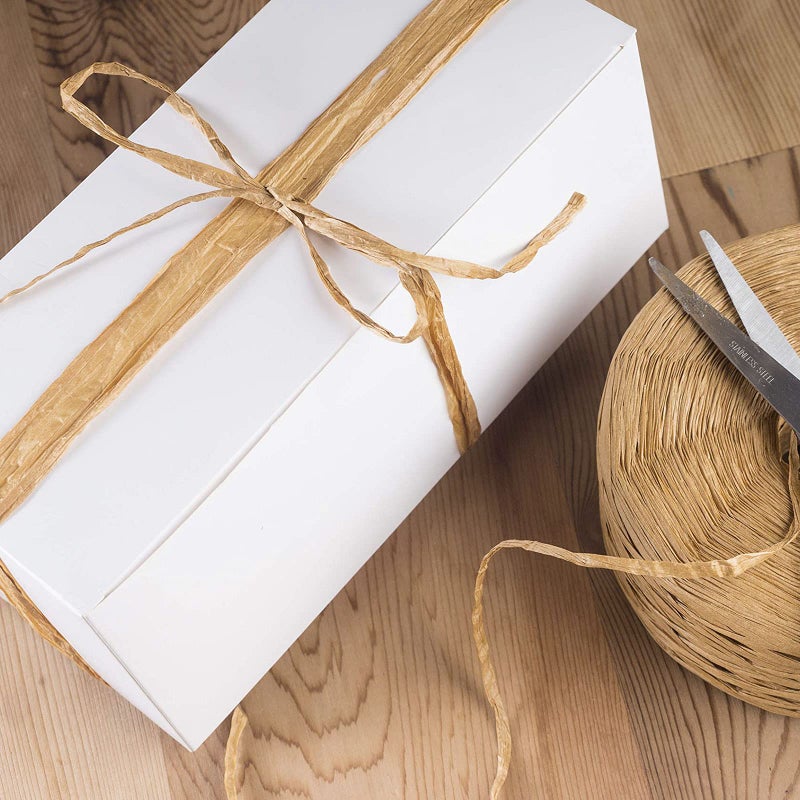 Creatrill 218 Yards Raffia Paper Craft Ribbon Packing Paper Twine, 1/4 Inch by 218 Yards (Kraft) - Image 3